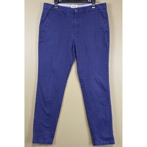 Perk Pants Mens 36x34 Blue Slim Fit Stretch Chino Casual Tapered Leg Golf Wear